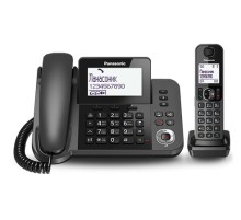 Р/Телефон Dect Panasonic KX-TGF320RUM черный металлик автооветчик АОН