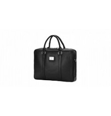 Сумка Continent  CM-122 Black  {полиэстр/эко кожа, черная 15.6"}