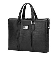 Сумка Continent  CM-142 Black  {полиэстр/эко кожа, черная 15.6"}