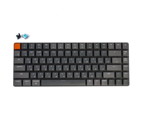 Беспроводная механическая ультратонкая клавиатура Keychron K3, 84 клавиши, RGB подсветка, Blue Switch
