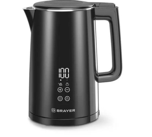 BRAYER BR1035 Чайник, 1,5 л, 2200Вт, черный