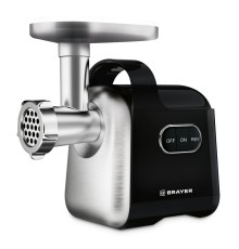 BRAYER 1602BR Мясорубка 2000 Вт, реверс, насадки кеббе, колбасы, овощей, отсек для хранен, 2 диска