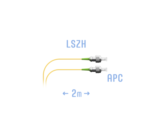 Шнур монтажный оптический FC/APC SM 2м, (0,9мм)