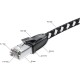 GCR Патч-корд PROF прямой 5.0m, UTP медь кат.6, STRONG черно-белый нейлон, ethernet high speed 10 Гбит/с, T568B, GCR-52779 Greenconnect RJ45(m) - RJ45(m) Cat. 6 UTP нейлон 5.0м чёрно-белый (GCR-52779)