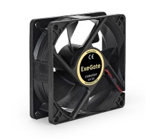 Exegate EX294047RUS Вентилятор ExeGate EX08025S2P, 80x80x25 мм, Sleeve bearing (подшипник скольжения), 2pin (разъем 2.54; для блоков питания ATX), 2200RPM, 27dBA