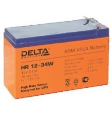 Delta HR 12-34W (9 А\ч, 12В) свинцово- кислотный  аккумулятор