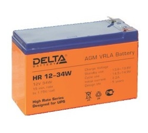 Delta HR 12-34W (9 А\ч, 12В) свинцово- кислотный  аккумулятор