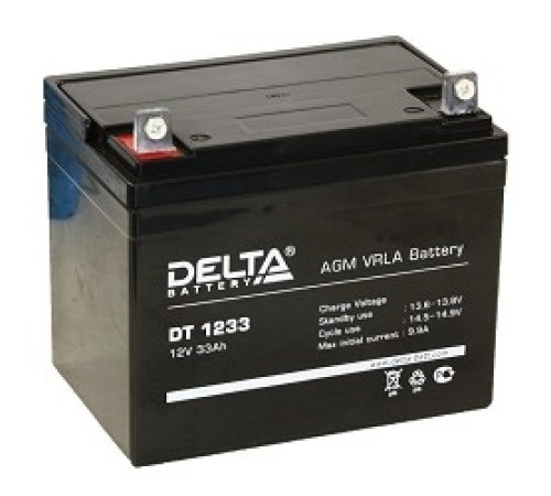 Delta DT 1233 (33 А\ч, 12В) свинцово- кислотный аккумулятор