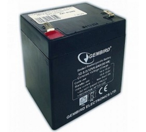 Gembird Аккумулятор для Источников Бесперебойного Питания BAT-12V5AH Gembird Аккумулятор для Источников Бесперебойного Питания BAT-12V5AH