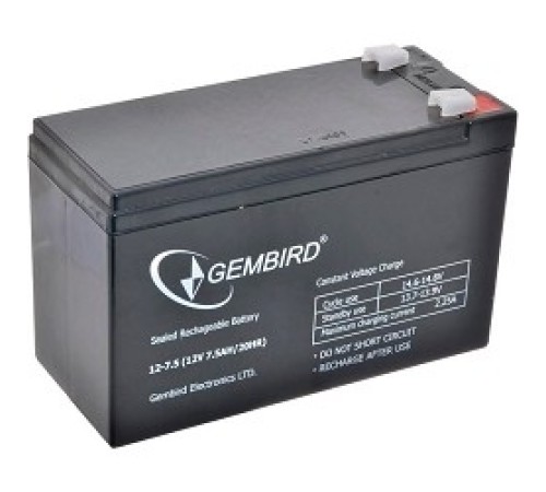 Gembird Аккумулятор для Источников Бесперебойного Питания BAT-12V7.5AH Gembird Аккумулятор для Источников Бесперебойного Питания BAT-12V7.5AH