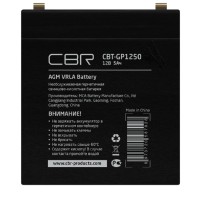 CBR Аккумуляторная VRLA батарея CBT-GP1250-F2 (12В 5Ач), клеммы F2