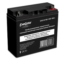 Exegate EP234540RUS Аккумуляторная батарея HR 12-18/EXG12180 (12V 18Ah, клеммы F3 (болт М5 с гайкой))