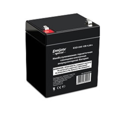 Exegate ES252439RUS Аккумуляторная батарея DT 12045 (12V 4.5Ah, клеммы F1) Exegate ES252439RUS Аккумуляторная батарея DT 12045 (12V 4.5Ah, клеммы F1)