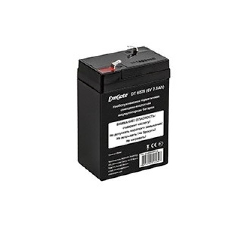 Exegate EX282946RUS Аккумуляторная батарея DT 6028 (6V 2.8Ah, клеммы F1)