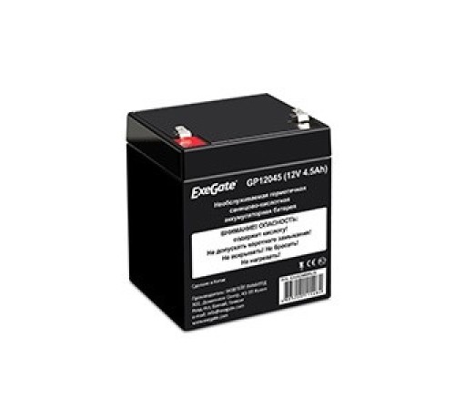 Exegate EX282960RUS Аккумуляторная батарея GP12045 (12V 4.5Ah, клеммы F1) Exegate EX282960RUS Аккумуляторная батарея GP12045 (12V 4.5Ah, клеммы F1)