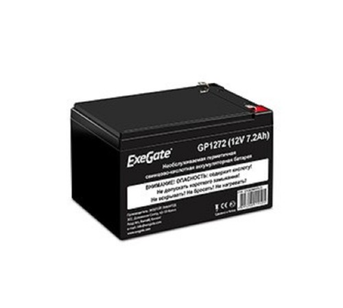 Exegate EX282964RUS Аккумуляторная батарея GP1272 (12V 7.2Ah 1227W, клеммы F2) Exegate EX282964RUS Аккумуляторная батарея GP1272 (12V 7.2Ah 1227W, клеммы F2)