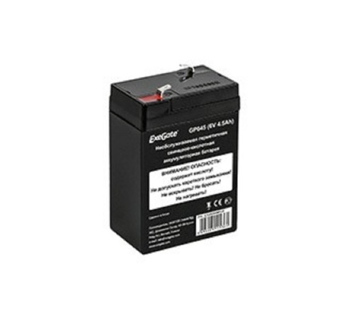 Exegate EX282948RUS Аккумуляторная батарея GP645 (6V 4.5Ah, клеммы F1)