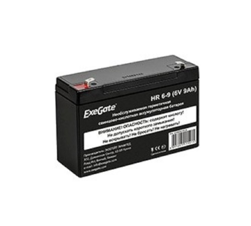 Exegate EX282953RUS Аккумуляторная батарея HR 6-9 (6V 9Ah 634W, клеммы F2)