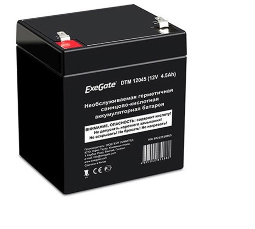 Exegate EX282945RUS Аккумуляторная батарея DTM 6012 (6V 1.2Ah, клеммы F1) Exegate EX282945RUS Аккумуляторная батарея DTM 6012 (6V 1.2Ah, клеммы F1)