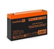 Exegate EX285651RUS Аккумуляторная батарея HR 6-7.2 (6V 7.2Ah, клеммы F1)