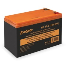 ExeGate EX288653RUS АКБ HR 12-6 (12V 6Ah 1224W, клеммы F2+F1-)