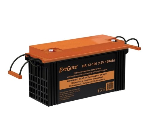 Exegate EX282989RUS Аккумуляторная батарея ExeGate HR 12-120 (12V 120Ah, под болт М8)