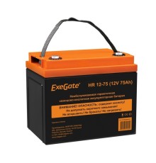 Exegate EX282984RUS Аккумуляторная батарея ExeGate HR 12-75 (12V 75Ah, под болт М6)
