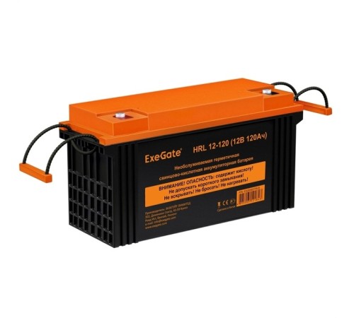 Exegate EX285657RUS Аккумуляторная батарея ExeGate HRL 12-120 (12V 120Ah, под болт М8)