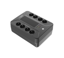 ИБП CBR [UPS-OFB-101E-650] 650VA/390W, Schuko CEE 7 Outlets: (x4 Battery & Surge Protected; x4 Surge Protected), LED, AVR, SEC, 12V/7Ah