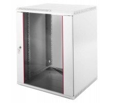 Шкаф коммутационный ЦМО ШРН-Э-15.650 15U 600x650мм пер.дв.стекл несъемн.бок.пан. 50кг серый