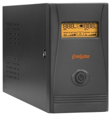 Exegate EP285478RUS ИБП ExeGate Power Smart ULB-850.LCD.AVR.EURO.RJ.USB <850VA/480W, LCD, AVR, 2 евророзетки, RJ45/11, USB, Black>