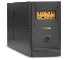 Exegate EP285479RUS ИБП ExeGate Power Smart ULB-850.LCD.AVR.EURO.RJ <850VA/480W, LCD, AVR, 2 евророзетки, RJ45/11, Black>