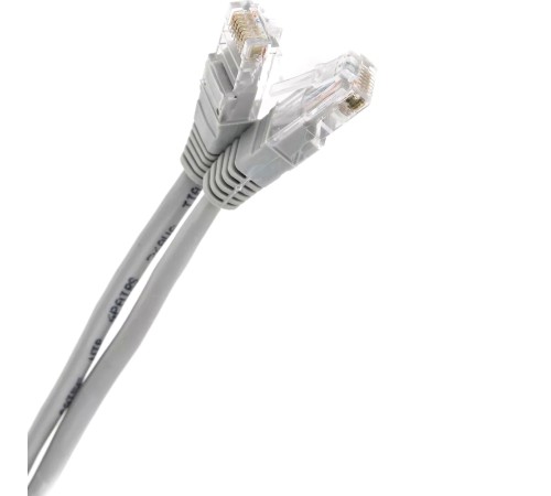Патчкорд литой "Telecom" UTP кат.5e 50,0м серый VCOM NA102--50M