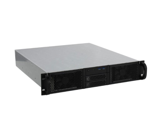 Procase Корпус 2U server case,0x5.25+8HDD,черный,без блока питания(2U,2U-redundant),глубина 650мм,EATX 12"x13", панель вентиляторов 4*80х25 PWM