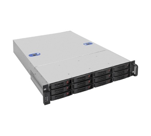 Exegate EX292490RUS Серверный корпус ExeGate Pro 2U660-HS12 <RM 19", высота 2U, глубина 660, без БП, 12xHotSwap, USB>