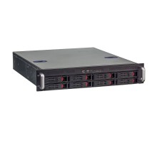 Exegate EX281232RUS Серверный корпус ExeGate Pro 2U550-HS08 <RM 19",  высота 2U, глубина 550, без БП, 8xHotSwap, USB>