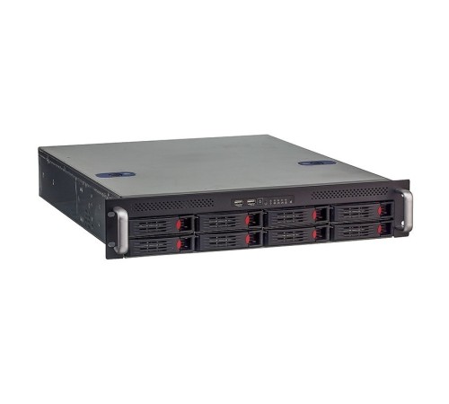 Exegate EX281232RUS Серверный корпус ExeGate Pro 2U550-HS08 <RM 19",  высота 2U, глубина 550, без БП, 8xHotSwap, USB>