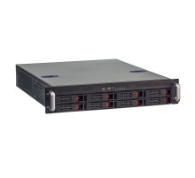 Exegate EX281289RUS Серверный корпус ExeGate Pro 2U550-HS08 <RM 19", высота 2U, глуб 550, БП 1U-500ADS, 8xHotSwap, USB>
