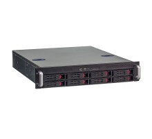 Exegate EX281292RUS Серверный корпус ExeGate Pro 2U550-HS08 <RM 19",  высота 2U, глубина 550, БП 1U-700ADS, 8xHotSwap, USB>