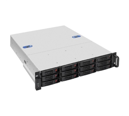 Exegate EX281295RUS Серверный корпус ExeGate Pro 2U550-HS12 <RM 19", высота 2U, глубина 550, БП 1U-600ADS,12xHotSwap, USB>