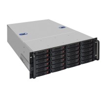 Exegate EX293583RUS Серверный корпус ExeGate Pro 4U660-HS24 <RM 19", высота 4U, глубина 660, БП 1200ADS, 24xHotSwap, USB>