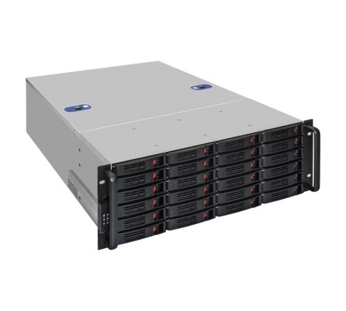Exegate EX293582RUS Серверный корпус ExeGate Pro 4U660-HS24 <RM 19", высота 4U, глубина 660, БП 1100ADS, 24xHotSwap, USB>