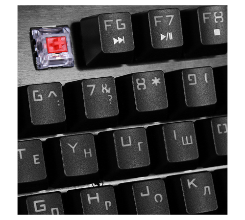 Механическая игровая клавиатура SVEN KB-G9700 (104 кл,+12Fn,RED switch, RGB, мет, корпус) Sven SV-015831
