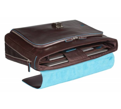 Портфель Piquadro Blue Square CA3111B2/MO коричневый натур.кожа/нейлон Портфель Piquadro Blue Square CA3111B2/MO коричневый натур.кожа/нейлон