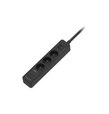 Harper Сетевой фильтр с USB зарядкой UCH-430 Black PD3.0 (3 роз.,3м., 2xUSB+1xType-C портами, 4000W) {H00003202}