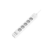 Harper Сетевой фильтр с USB зарядкой UCH-550 White (5 роз.,5м.,3 x USB 2.4A (max 3.4A), 4000W) {H00003206}