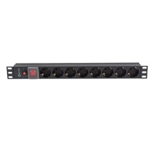 5bites PDU819A-07 Блок розеток  8S / AL / SWITCH / 1U / 19"