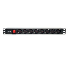 5bites PDU819P-08 Блок розеток  8S / PVC / SWITCH / 1U / 19"