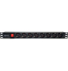 5bites PDU819P-08 Блок розеток  8S / PVC / SWITCH / 1U / 19"
