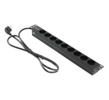 5bites PDU919A-04 Блок розеток  9S / AL / 1U / 19" / 2M*3G*1.5MM2 / VDE